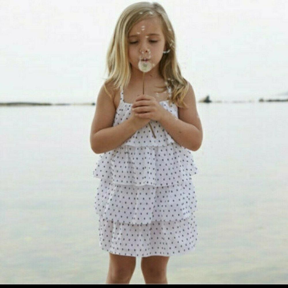 Hatley NWT Kids Swiss Dot Tiered Dress